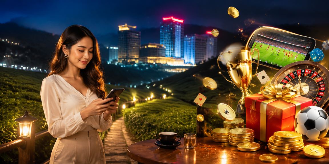 Pemain menikmati permainan kasino mudah alih di Genting Highlands Malaysia