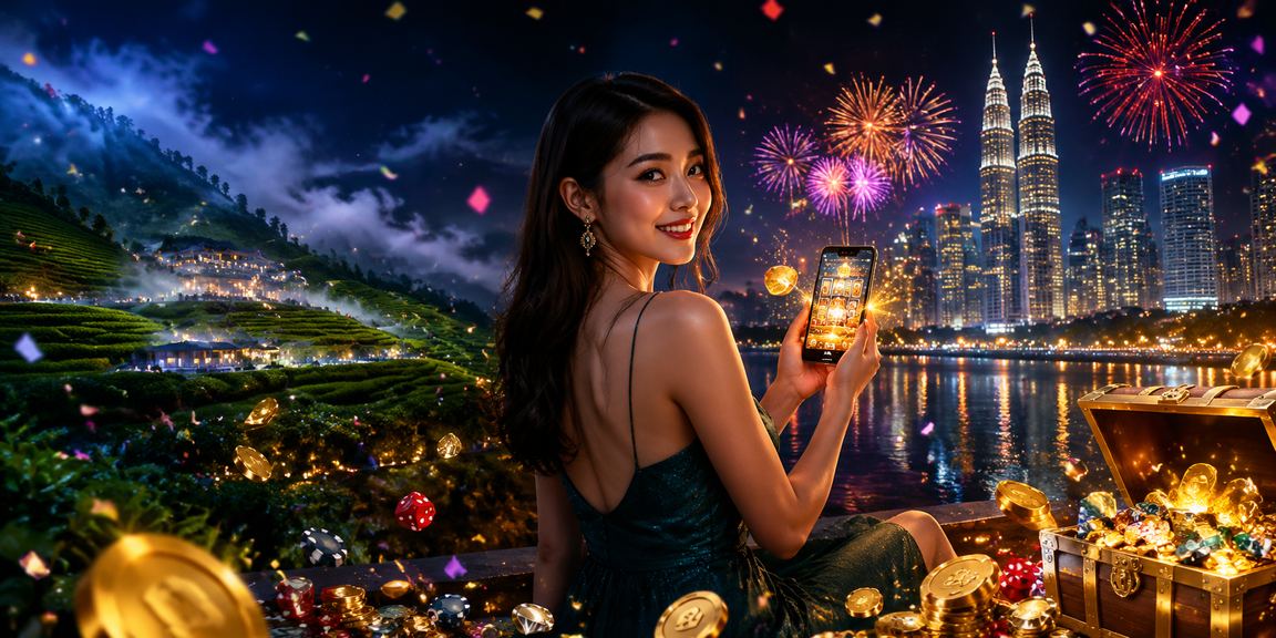 Pemain menikmati permainan slot dalam talian di Malaysia dengan telefon pintar