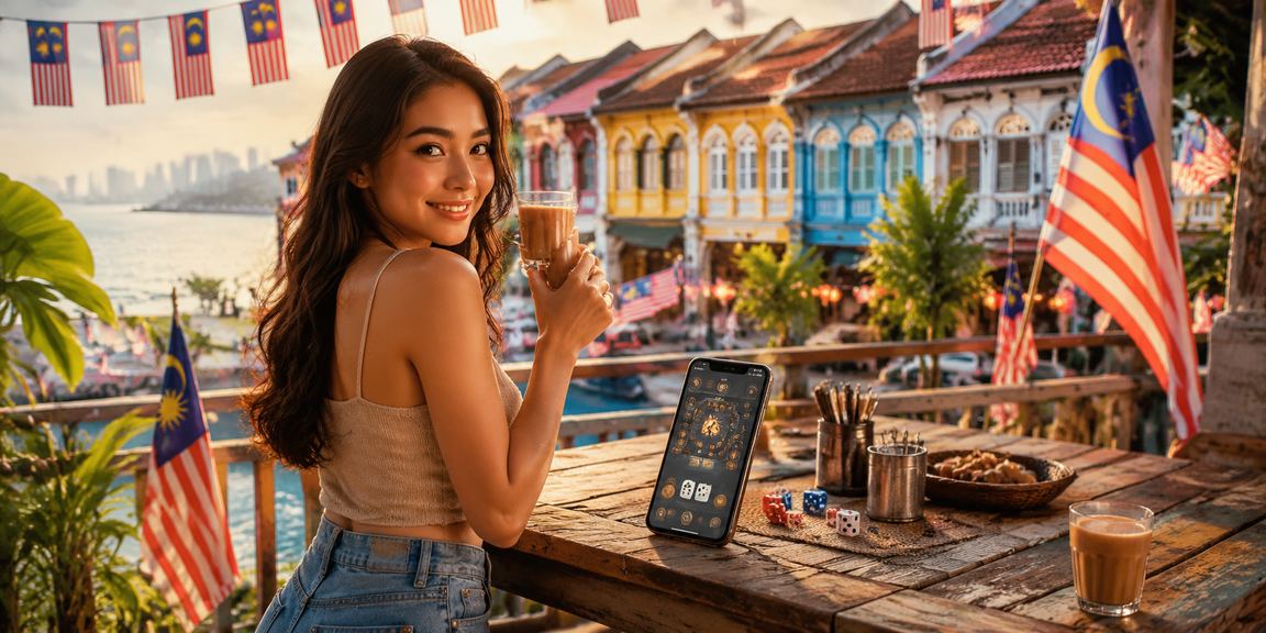 Pemain meja permainan dadu dan kad di Penang Malaysia